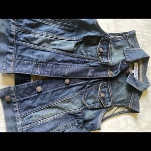 Express dark denim vest
